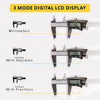 General Tools Digital Caliper 1478 - 8" Caliper Measuring Tool - Stainless Steel Ruler