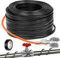 80FT（3FT-200FT） Pipe Heating Cable for Pipe Freeze Protection, Heat Cable for Water Pipes(Metal and Plastic), Pipe Heat Tape Keeps Water Flowing at -40°F 5w/ft, 120V