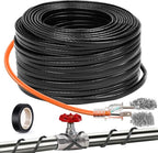 80FT（3FT-200FT） Pipe Heating Cable for Pipe Freeze Protection, Heat Cable for Water Pipes(Metal and Plastic), Pipe Heat Tape Keeps Water Flowing at -40°F 5w/ft, 120V