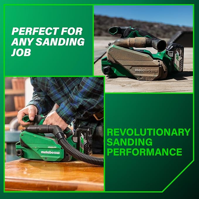 Metabo HPT 36V MultiVolt Cordless Brushless 3" x 21" Belt Sander, Power Sander Kit, Variable Speed, Auto Mode, Compatible with 18V/36V Metabo HPT Battery or AC Adapter, Tool Body Only, SB3608DAQ4
