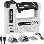 Electric Staple Gun 5 in 1 Band Nailer, 4V Rechargeable Cordless Stapler, Nail Gun Battery Powered with 2,000 Staples and Nails, Power Tacker Pin Nailer for Home Use, Wood, Upholstery, DIY