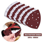 50PCS Mouse Detail Sander Sandpaper 11 Holes 400 Grit Hook and Loop Mouse Sanding Sheets for Mouse Sanders Abrasive Pads for Precision Sanding