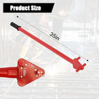 Rebar Bender Tool 35 Inch, Hand Operated to 5/8 with Reverse Head - Industrial Metal Bender for Construction, Flat Steel Rods (Red)