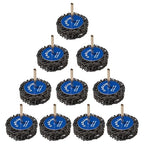 CAELUM 10 Pack Strip Discs Set, 1.5 Inch Rust Removal Wheels for 1/8" Shank Rotary Tools, Quick-Change Grinding Discs for Paint, Rust, Oxide, Weld Cleanup, and Scale Removal
