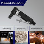 90° Right Angle Air Die Grinder 1/4" 20000 RPM - Pneumatic Tool for Metal/Woodworking/Automotive, Compact Lightweight