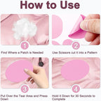 45PCS Nylon Repair Patch Self-Adhesive Pre-Cut Fabric Patch Down Jacket Repair Patches for Puffer Jackets Tenacious Tape Polyester Waterproof Lightweight Tent Repair Patch for Clothes Bag(Pink)