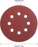 WORKPRO 80-Piece Sanding Disc Set，5-Inch 8-Hole Hook and Loop Sanding Discs, 60, 80, 100, 120, 180, 240, 320, 400 Grits Sandpaper for Random Orbital Sander(Not for Oscillating Tools or Mouse Sander)