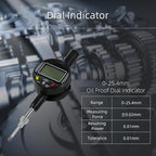 Digital Dial Gauge,with A Range of 25.4mm,Dlectrical Digital Indicator Accuracy of 0.01mm/0.0005 "Metric and Imperial Measure Tool Electronic Dial Gauge for 3D Printing,CNC Machine and Auto Repair