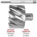 S&F STEAD & FAST Annular Cutter High Speed Steel 2-3/8" x 1" with Pilot Pin