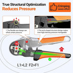 Preciva Ferrule Crimping Tool Kit with Portable Suitcase, Square Crimping Pliers for AWG 28-5 Ratchet Crimper with 1300 PCS Single & Dual Ferrule Connectors Wire Ferrules Terminals Kit