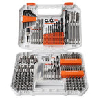 COMOWARE 200Pcs Drill Bit Set & Screwdriver Bit Kit - HSS/CR-V Multi-Purpose Bits in Transparent Storage Case, Impact Driver Accessories for DIY Projects, Home Repairs, Professional Use
