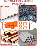12 Pcs 1/4-1 Inch Depth Gauge and Pipe Deburring Tool, Removal Tools Set for Sharkbite Fittings, Deburring Tool with 5 High Speed Steel Blades,Plumbing Tools Kit for PEX Copper PVC CPVC Pipes