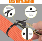 Black Zip Ties 100 Pcs,TDEBSSY 4.8mm Wide 20in Long 70lb Heavy Duty Cable Ties Self Locking Nylon Zip Ties UV Resistant Strong Wire Ties with 32 kg Tensile Strength (20in/70lbs)
