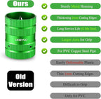 Dreyoo Pipe Reamer, Copper PVC Tube Deburring Tool Plumbing Tools 1/4'' to 1-5/8'' Inner Outer Reamer Pipe Tubing Chamfer for Metal PVC PPR Copper Brass Aluminum(Green)