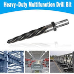 DKIBBITH 13/16" Bridge Construction Reamer Drill Bit, M2 HSS Taper Chucking Reamer for Steel Alloy Metal Wood Plastic, 1/2" Non-Slip Shank, 5-Spiral Flutes Car Reamer, to Align or Enlarge Holes, 21mm.