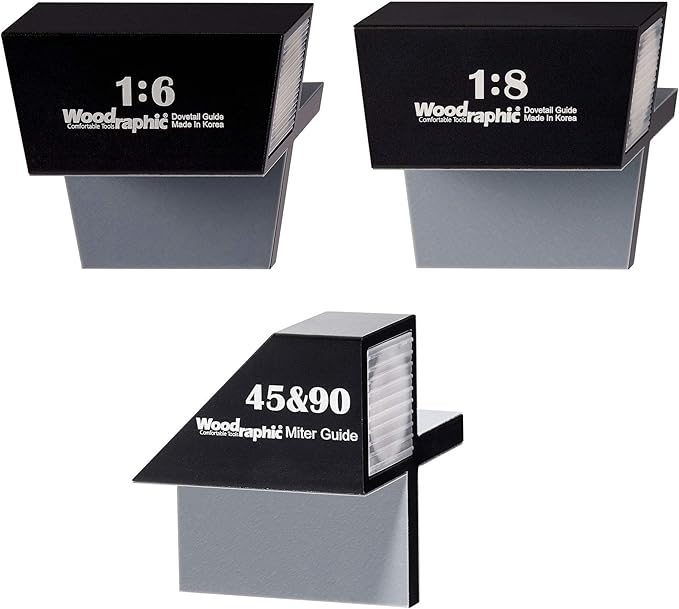 Complete Dovetail Guide Set – 1:6 & 1:8 & 45°/90° Magnetic Layout Tool for Precision Woodworking, Joinery, Cabinetmaking – CNC Aluminum Hand Saw Marker Kit