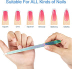 Mudder 3 Pcs Diamond Nail File Set Stainless Steel Double Side Nail File Metal Sapphire Buffer Manicure Files Natural Nails Emery Boards for Salon Home and Travel Women (Rainbow Color)