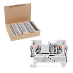 100Pcs PT2.5 Push-in Terminal Blocks, 2.5mm²Cable, DIN Rail Mounted Terminal Block, 800 V 32 A, Wire Spring Connection Push in Conductors Wire Connector, CE