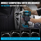 Cordless Impact Wrench 1/2" for Makita 18V Battery, Impact Wrench 1000FT-LBS(1360N.m) High Torque Brushless Electric Impact, with 4 Modes Power Impact Driver for Car, Truck, Mower (No Battery)