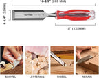HAUTMEC 1-1/4" Wood Chisel with High-Impact Drop-Forged CRV Steel Blade, Extended Anti-Skid Shock-Absorbing Handle, Professional Grade Beveled Edge Blades & Heavy-Duty Strike Cap – HT0363