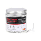 HKS 1000PCS Wire Ferrule Connectors - AWG 24-0.34mm² Copper Barrel Pin Cord Ends Insulated Ferrules Terminals - E0308 White