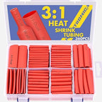haisstronica 360PCS Heat Shrink Tubing,3:1 Ratio Adhesive Lined Marine Heat Shrink Tube Kit 8 Sizes(3/32"-5/8") Red