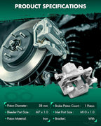 SCITOO Rear Brake Calipers With Bracket 19B6992 19B6993 Compatible For Lexus For ES300h 2013-2018,For Lexus For ES350 2013-2018,For Toyota For Avalon 2013-2018,For Toyota For Camry 2012-2017