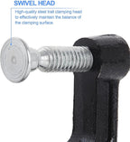 6 PCS Heavy Duty Steel C-Clamps - 4 Inch, Malleable Iron, Black, Set of 6 for Woodworking, Welding, Building