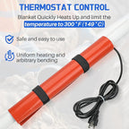 PVC Heating Blanket, PVC Conduit Bender Use High-Quality Silicone Material, Faster heating speed with Longer Service Life, 120V/200W (3-1/2" To 4")
