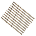 Drill Bit, #38 Cutting Diameter, 4341 HSS Gold Finish 118° Cutting Angle Number Jobber Bits - (Applications: for Drilling Soft Metal Plastic Wood), 10-Pieces