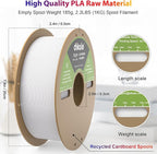 PLA Pro 3D Printer Filament 10 Packs, 1.75mm No Tangle, Each Spool Net Weight 1KG, in Total 10KG Bundles, Black+White+Grey+Clear+Blue+Green+Orange+Red+Yellow+Purple