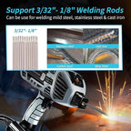 Portable Welding Machine Handheld Welder: IGBT Inverter Hand Held ARC Welder Gun with 6 Variable Current Adjustment - Welder Machine 110v Electric Welding Equipment for 3/32"-1/8" Wire Rods (Grey)