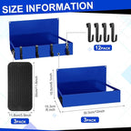 3 Pack Magnet Garage Organizer Magnetic Spice Rack for Refrigerator 20 lb Capacity Shelf Hanging Heavy Duty Magnetic Fridge Side for Organize Garage Tools(Blue)