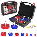 9 PCS PVC Pipe Reamer Kit, Fitting Saver Contains 1/2",3/4'', 1'',1-1/4",1-1/2'',2'', 2-1/2", 3'', 4'' Head Reamers, Plumbing Tools for Standard 1/2" Drills,Suit for PVC,CPVC, PP, PE and ABS Pipes