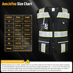 Class 2 Safety Vest with Zipper Front and multiple Pockets, High Visibility Vest, Meets ANSI/ISEA Standards
