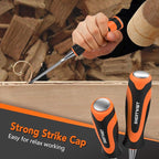 ENERTWIST 13pcs Wood Chisel Set, Premium Woodworking Chisel Sets w/ 8 CRV Construction Wood Chisels, 1 Sharpening Stone, 1 Honing Guide, 2 Carpenter Pencils, 1 Sharpener for Wood Carving in Hard Case