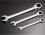 Ratchet Spanner Set Combination Wrench 12 Piece Metric Sizes from 8mm to 19mm with Roll Bag, Perfect for Home, Bike, Car Repairs