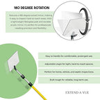 Flex Vue Inspection Mirror with Threaded Adapter, 3.5 inch x 6 inch - 4 Pack