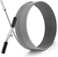 50 ft Drain Auger Plumbing Snake for Heavy Deep Blockages 1/4" Diameter Flexible Plumbing Cables Drain Snake for Kitchen Bathroom Shower Sink Cleaning Drainage Clogs