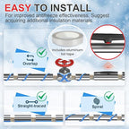 24FT Heat Tape for Water Pipes, Self-Regulating Heat Trace for Pipes with Thermostat Heating Cable for Metal Plastic Pex Pipes 120V 5W/FT