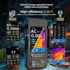 BSIDE Thermal Imaging Camera Multimeter 320×320 Resolution with 20000 Words Multimeter Function 3.98'' Touchscreen 25Hz Infrared Thermal Camera (-20-550℃) 15 Thermal Palettes TRMS Auto-Ranging Tester