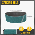 4 x 24 Inch Sanding Belt, 3 Pcs 36 Grit Zirconia Knife Sharpener Belt Work Sharpening for Belt Sander Knife Carving Tool Metal Working