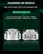 SCITOO Rear Left+Right Brake Calipers With Bracket 18-B4894 18-B4895 Compatible For Dodge Ram 1500 2006-2008 For Dodge Ram 2500 2004-2008 For Dodge Ram 3500 2003-2008