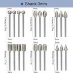 Stone Carving Set Diamond Burr Bits Compatible with Dremel, 20PCS Polishing Kits Rotary Tools Accessories with 1/8’ Shank for Carving, Engraving, Grinding, Stone, Rocks, Jewelry, Glass, Ceramics