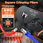 Preciva Ferrule Crimping Tool Kit with 1500PCS Wire Connectors, Ratchet Jaw Wire Crimping Pliers for AWG 28-5 Cable connectors