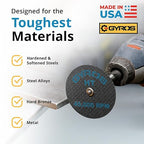 GYROS Cut-Off Wheels for Rotary Tools – 1.5” High-Tensile Fiberglass Reinforced, 12-Pack | Ideal for Cutting Hardened/Unhardened Steel, Steel Alloys, Hard Bronze, Metal | Made in USA 11-32156/12