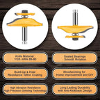 LEATBUY 3 PCS Router Bit Set 1/2 Inch Shank, Round Panel Cabinet Door Rail Stile Router Bits, Woodworking Wood Cutter, Table Carbide Groove Tongue Milling Tool(1/4-single)