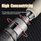 Integrated Internal & External Pipe Threading Tool, Pipe Thread Cutting Tool, Electric Drill Compatible 2 In 1 PVC Pipe Threader Kit, 1/2" 3/4" PVC Thread Maker Tool for Water Pipes (2 Pcs 1/2’’)