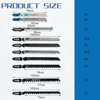 52PCS T Shank Jigsaw Blades Set,BeQell HCS/HSS Jig Saw Blades for Wood, Plastic and Metal Cutting(T118A,T118B,T101AO,T101B,T101BR,T101D,T111C,T11D,T144D,T244D)