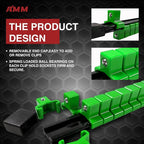 AMM 9-Piece Socket Organizer, 1/2 inch, 3/8 inch and 1/4 inch Drive ABS Tools-Green Socket Holder,Heavy Duty Socket Racks, Premium Quality Socket Clip Rail Holder,The Best Tool Trays in The Garage